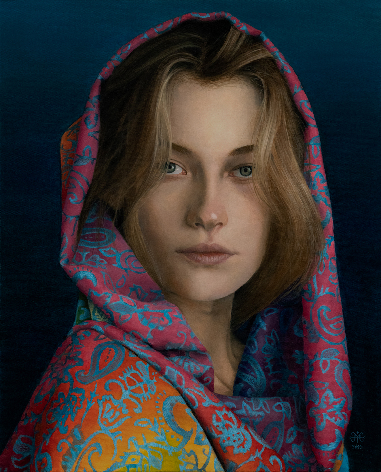 Girl with a scarf